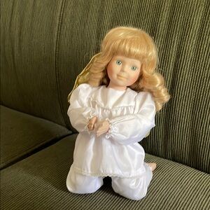 White Angel Doll with Golden Hair